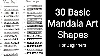 How to Draw Mandala Basic Shape For Beginners  Step by Step  30 Basic Designs For Mandala Art  2 [upl. by Eisac]