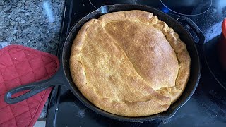 Making Cast Iron Upside Down Pizza a TikTok Recipe [upl. by Teahan761]