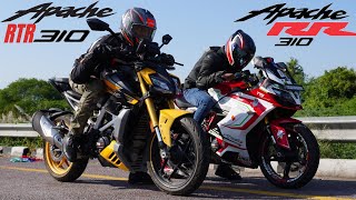 Apache RTR 310 vs Apache RR310 Drag Race [upl. by Alleon]