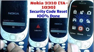 Nokia 3310 TA1030 Security Code Reset 100 Done [upl. by Ioyal]