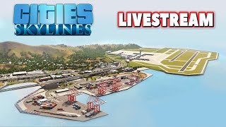 Cities Skylines this airport help me  LIVESTREAM  Oceania [upl. by Alana]