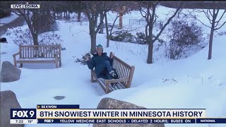 Minnesota weather 8th snowiest winter in Minnesota history [upl. by Stanford]