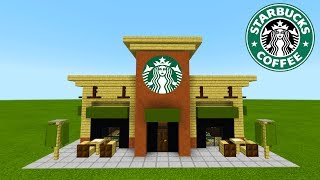 Minecraft Tutorial How To Make A Starbucks quot2019 City Tutorialquot [upl. by Edd]