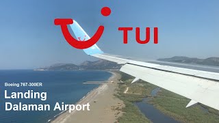 Landing Dalaman Airport LTBS  TUI  767300  10072019 [upl. by Eednil]