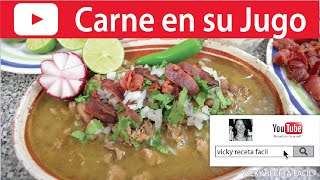 CARNE EN SU JUGO La ORIGINAL  Vicky Receta Facil [upl. by Tenej]