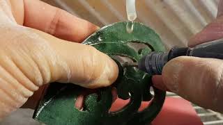 Carving Pounamu  Sculpture with dremel [upl. by Iliram844]