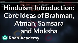 Hinduism Introduction Core ideas of Brahman Atman Samsara and Moksha  History  Khan Academy [upl. by Aihsetel360]