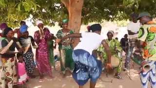 Gambian dancing at Ndemban  a Jola village in The Gambia [upl. by Killarney337]