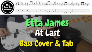 Etta James  At Last  Bass cover with tabs [upl. by Urbano]