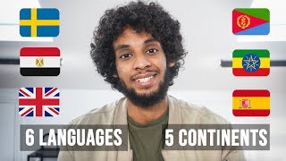 SPEAKING 6 LANGUAGES COVERING 5 CONTINENTS  Swedish Arabic Tigrinya English Amharic and Spanish [upl. by Killy]