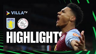 HIGHLIGHTS  Aston Villa 40 Ajax [upl. by Ardua]