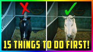 15 Things You Need To Do FIRST In Red Dead Redemption 2 RDR2 [upl. by Ibrab56]