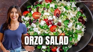 Easy 20 Minute Mediterranean Orzo Salad [upl. by Endres594]