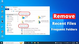 How to Remove Recent Files in Windows 10 [upl. by Ahsatan]