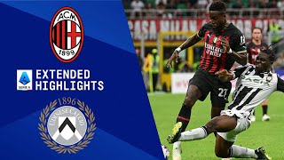 AC Milan vs Udinese Extended Highlights  Serie A  CBS Sports Golazo [upl. by Bartle719]