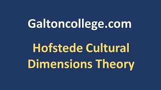 Hofstede Cultural Dimensions Theory [upl. by Adiehsar]