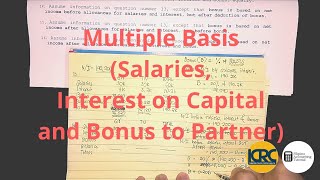 Partnership Profit Distribution  Multiple Basis Part 1 [upl. by Ariaic931]