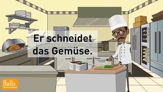 Online Deutsch lernen  37  Wortschatz kochen  in der Küche [upl. by Ailedua319]