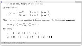 Collatz Conjecture in Prolog [upl. by Amice]