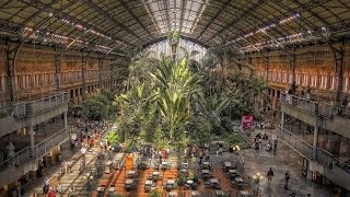 A Walk Around Atocha Railway Station Madrid [upl. by Elleunamme]