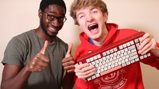 I Surprised TommyInnit With A Custom Keyboard [upl. by Ahar577]