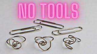 DIY Paper Clip Ring Tutorial NO TOOLS NECESSARY [upl. by Alekal740]