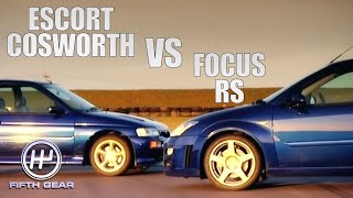 Escort Cosworth VS Focus RS  Fifth Gear Classic [upl. by Valli]