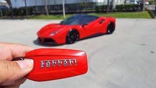 Ferrari 488 GTB Novitec Engine Start Up amp Drive Exterior and Interior at Prestige Imports Miami [upl. by Auqinal]