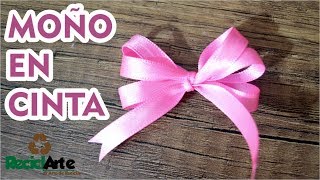 DIY♻ Como hacer un moño en cinta ☝ [upl. by Etti852]