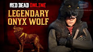 Red Dead Online  Legendary Onyx Wolf Location Animal Field Guide [upl. by Crutcher]