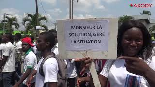 La mobilisation de la FESCI face à la grève des enseignants [upl. by Aitam]