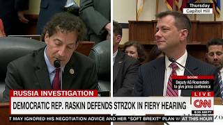 CNN  Raskin on quotKangaroo Courtquot Strzok Hearing [upl. by Dode918]