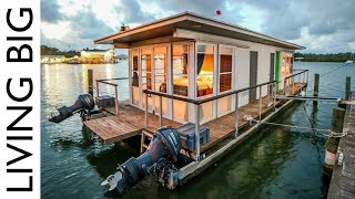 Life On The Water In A Tiny House Boat [upl. by Noll]