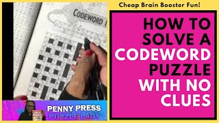 No Clues Allowed How to Solve a Codewords Crossword Puzzle Without Given Clues [upl. by Adnovad]