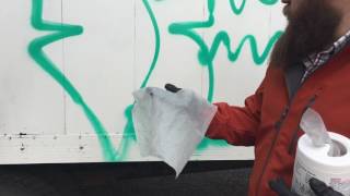 How to remove graffiti from a painted surface [upl. by Anneuq237]