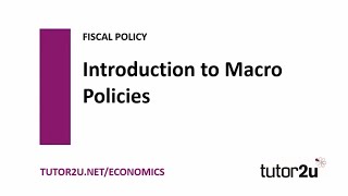 Fiscal Policy  Introduction to Macroeconomic Policies  Economics Revision [upl. by Kensell629]