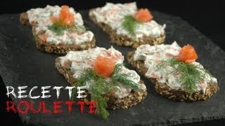 Recette  tartines saumon ricotta [upl. by Togram]