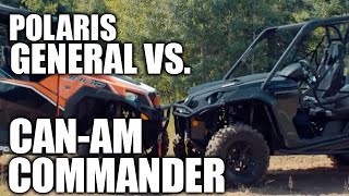 Polaris General 1000 vs CanAm Commander 1000 UTV Shootout [upl. by Leirej]