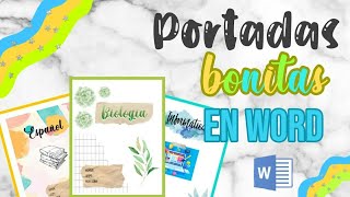 COMO HACER PORTADAS BONITAS EN WORD 1 [upl. by Anayra222]