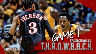 Throwback Allen Iverson 48 vs Kobe Bryant 15 Duel Highlights NBA Finals 2001 Game 1 Classic [upl. by Nuahsal851]