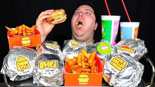 Trying EVERYTHING on the MrBeast Burger Menu • MUKBANG [upl. by Oilcareh]