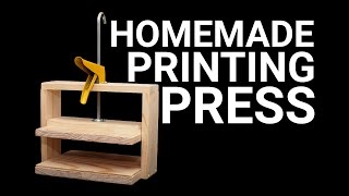 How To Make a Simple Printing Press [upl. by Domella]