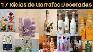 17 Ideias de Artesanato com Garrafa de Vidro Decorada com Barbante [upl. by Ita]