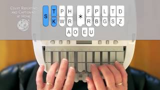 How to Write on the Steno Machine  CALL 8772530200 Court Reporting and Captioning at Home [upl. by Ameerahs]