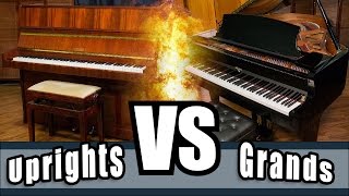 Upright pianos versus Grand pianos  Uprights Vs Grands [upl. by Yeloc]