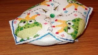 Como hacer un Alfiletero Biscornu Acerico patchwork y costura [upl. by Ethelbert]