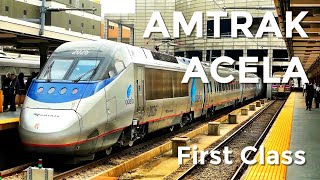 AMTRAK ACELA First Class  whats it like [upl. by Fradin655]