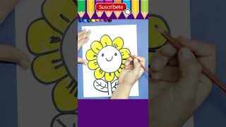 Como Colorear un GIRASOL [upl. by Atteuqihc232]