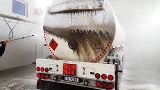 Cleaning a dirty tanker truck with Nerta Super Wash [upl. by Parette]