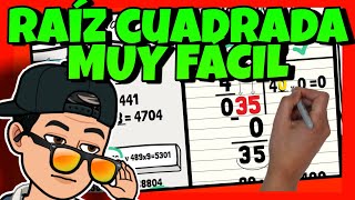 😯 Cómo SACAR la RAÍZ CUADRADA sin calculadora MANUALMENTE 👋 [upl. by Idnim]